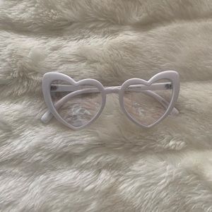 Target White Heart Sunglasses